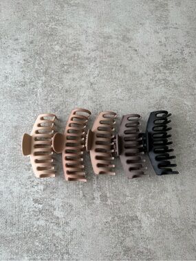 Target Matte Claw Clip Set - Beige, Blush, Taupe, Mauve, Black